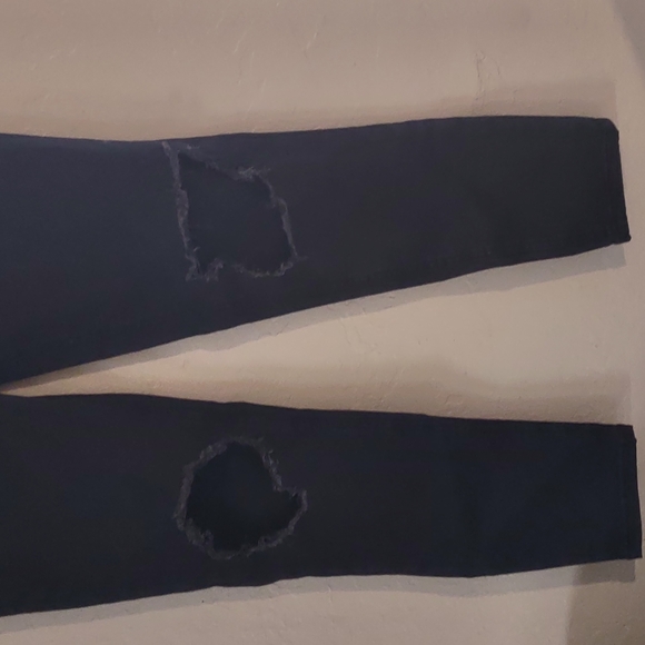Free People NWT  busted knees skinny  leg jeans in Washed Black - Picture 4 of 10
